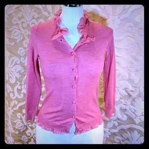 J. Crew Merino wool cardigan button-up blouse XS